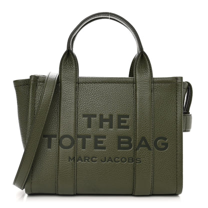 Marc Jacobs Grained Calfskin Small The Tote Bag Bronze Green 1 of 12
