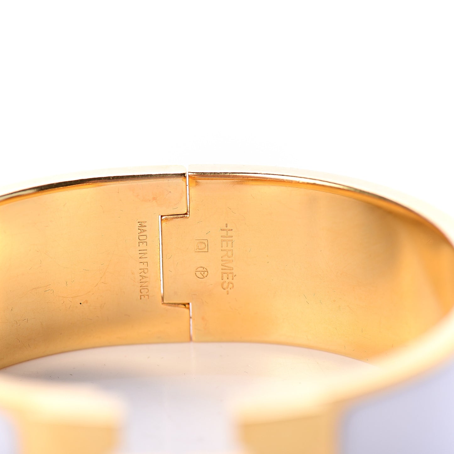 Enamel Wide Clic Clac H Bracelet PM White