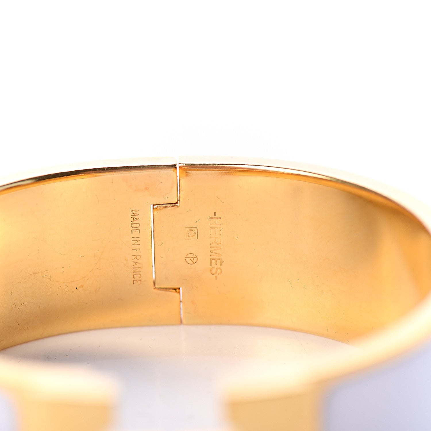 Hermes Enamel Wide Clic Clac H Bracelet PM White 3 of 3