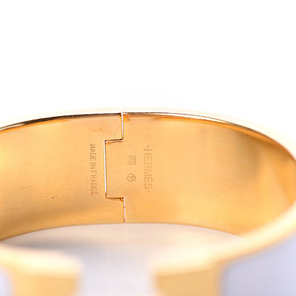 Hermes Enamel Wide Clic Clac H Bracelet PM White 3 of 3