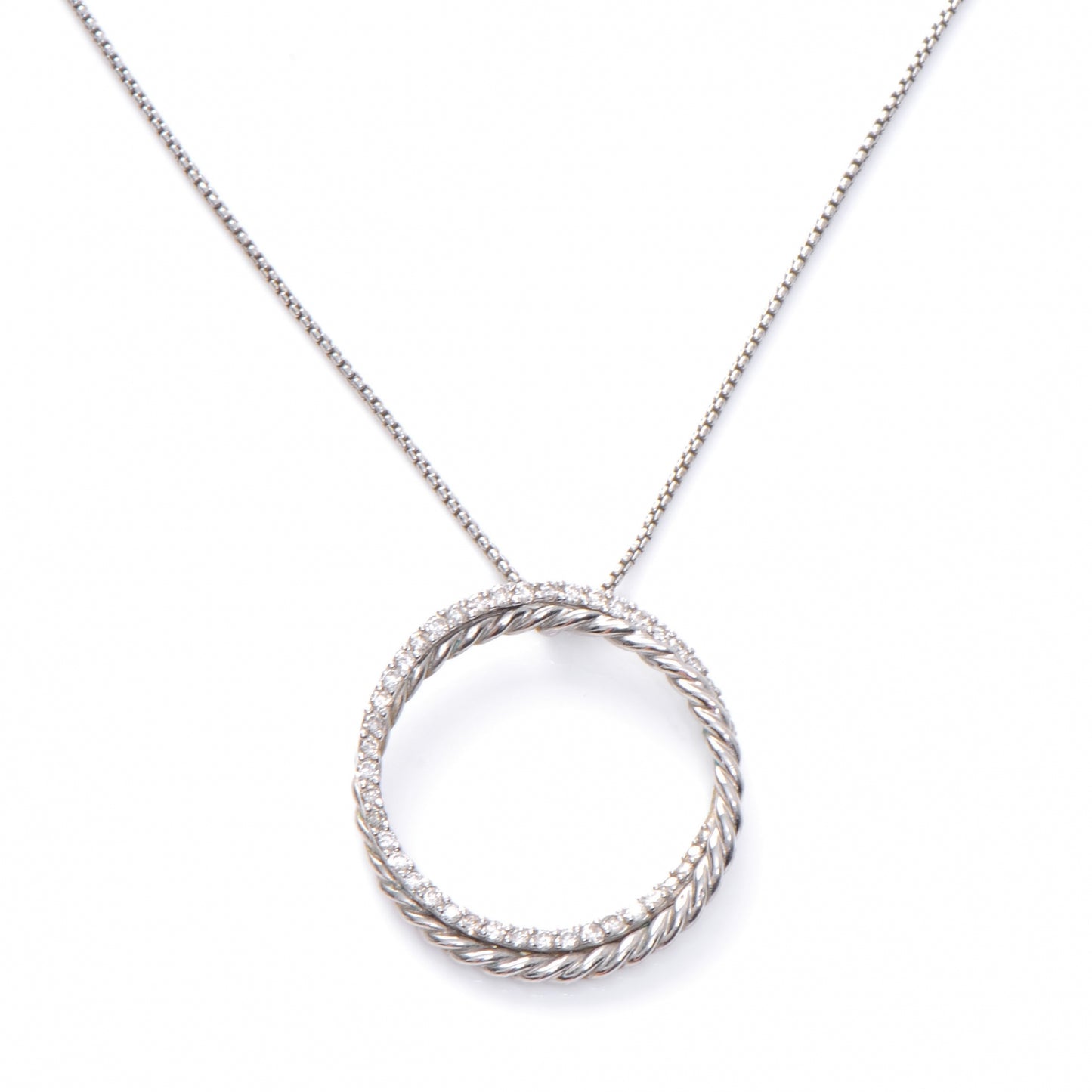 Sterling Silver 14k White Gold Gold Infinity Pendant
