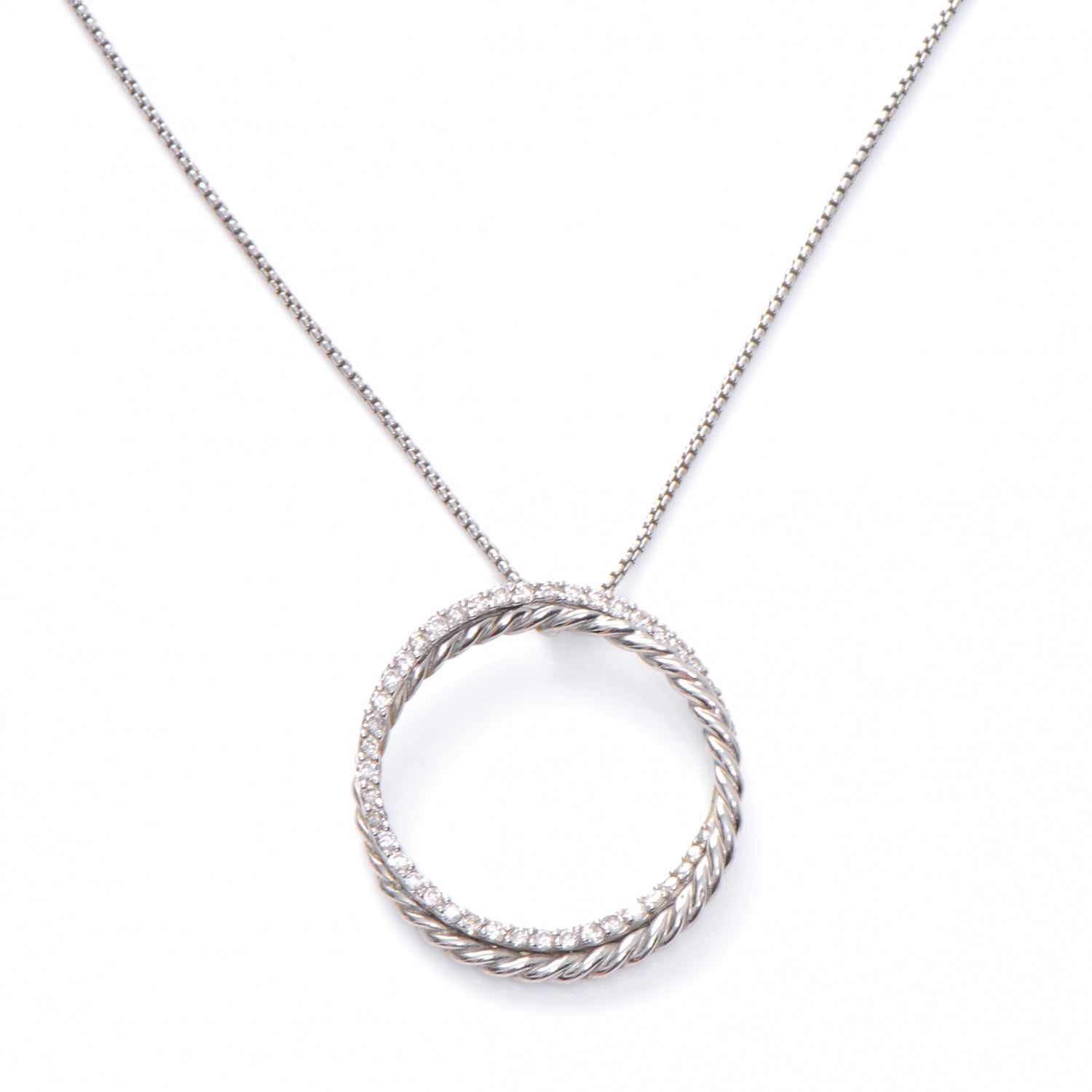 David Yurman Sterling Silver 14k White Gold Gold Infinity Pendant 1 of 5