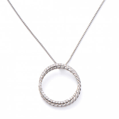 David Yurman Sterling Silver 14k White Gold Gold Infinity Pendant 1 of 5
