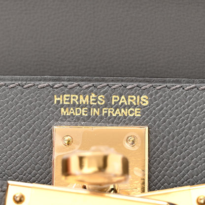 Hermes Madame Calfskin Mini Kelly Sellier 20 Gris Meyer 7 of 12