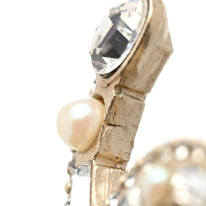 Chanel Crystal Pearl CC Clip On Earrings Gold 5 of 5