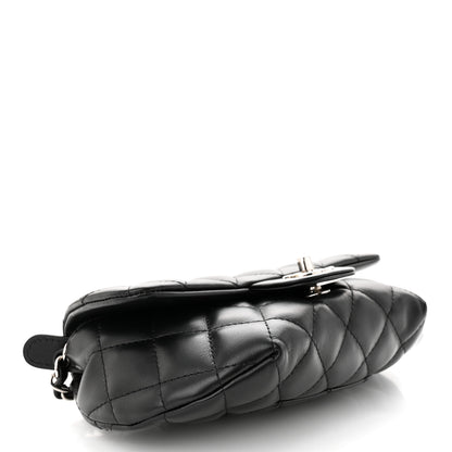 Chanel Calfskin Quilted CC Uniform Flap Belt Bag Black 4 of 11