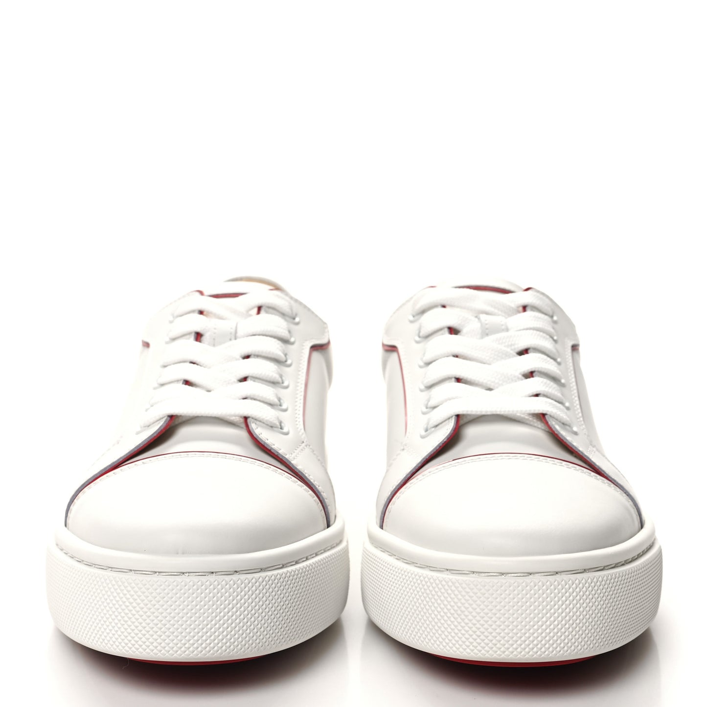 Calfskin Patent Vieirissima Flat Sneakers 40 White Loubi