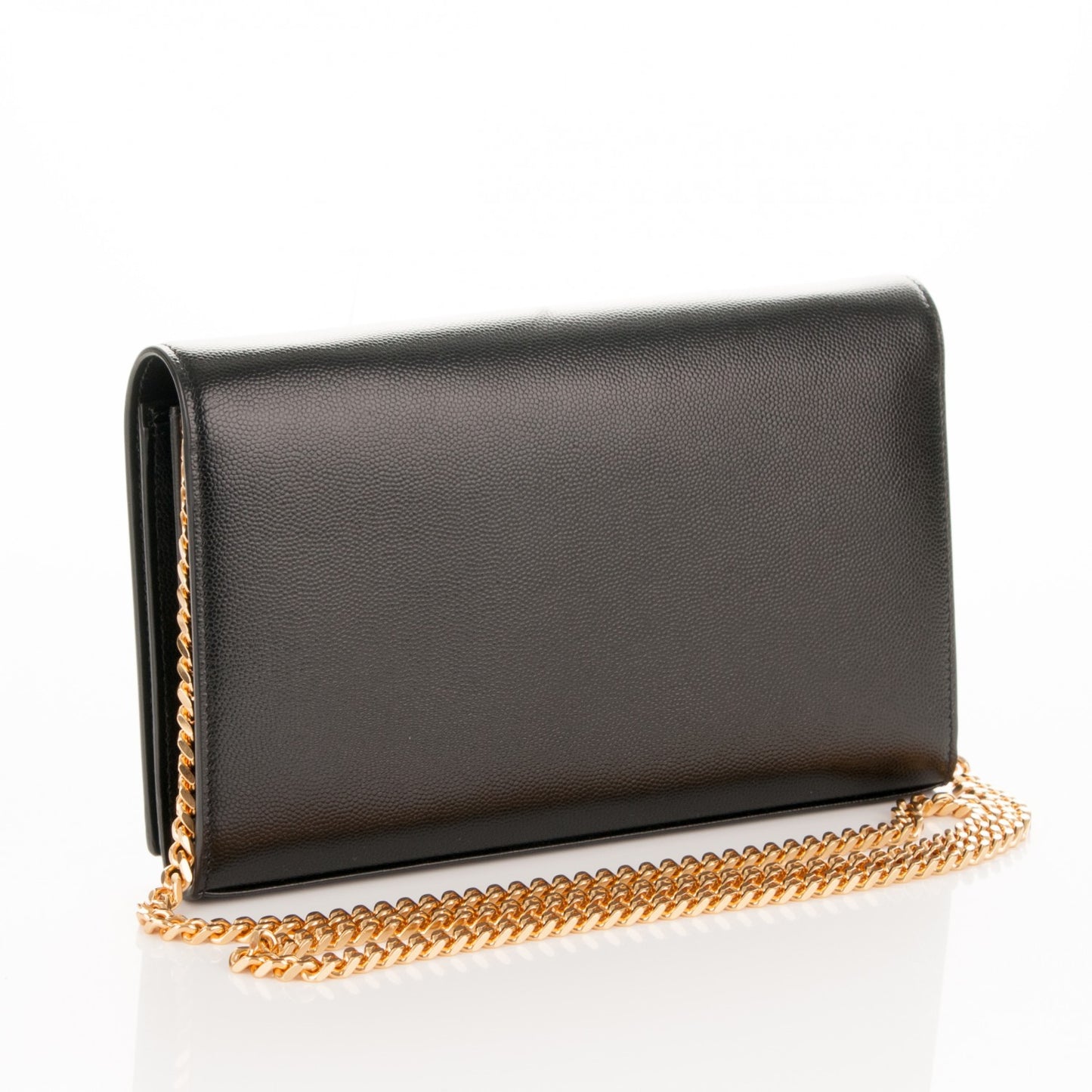 Grain De Poudre Monogram Chain Wallet Black