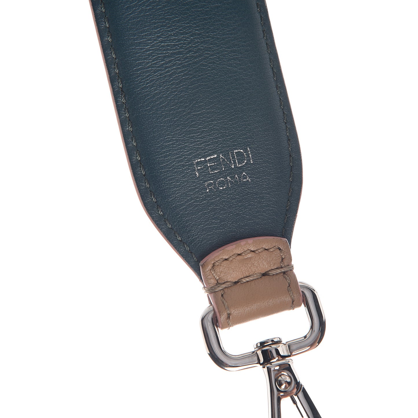 Vitello Dolce Plexiglass Bi-Color Studded Strap You Cuoio Oceano Multicolor