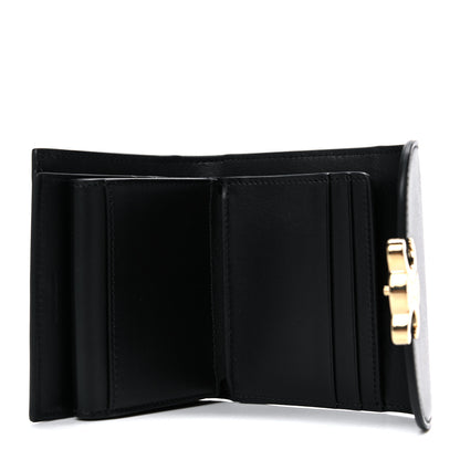 Celine Shiny Smooth Lambskin Small Triomphe Wallet Black 6 of 12