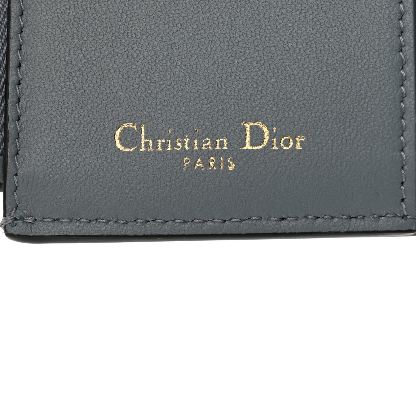 Goatskin Saddle Lotus Wallet Gray