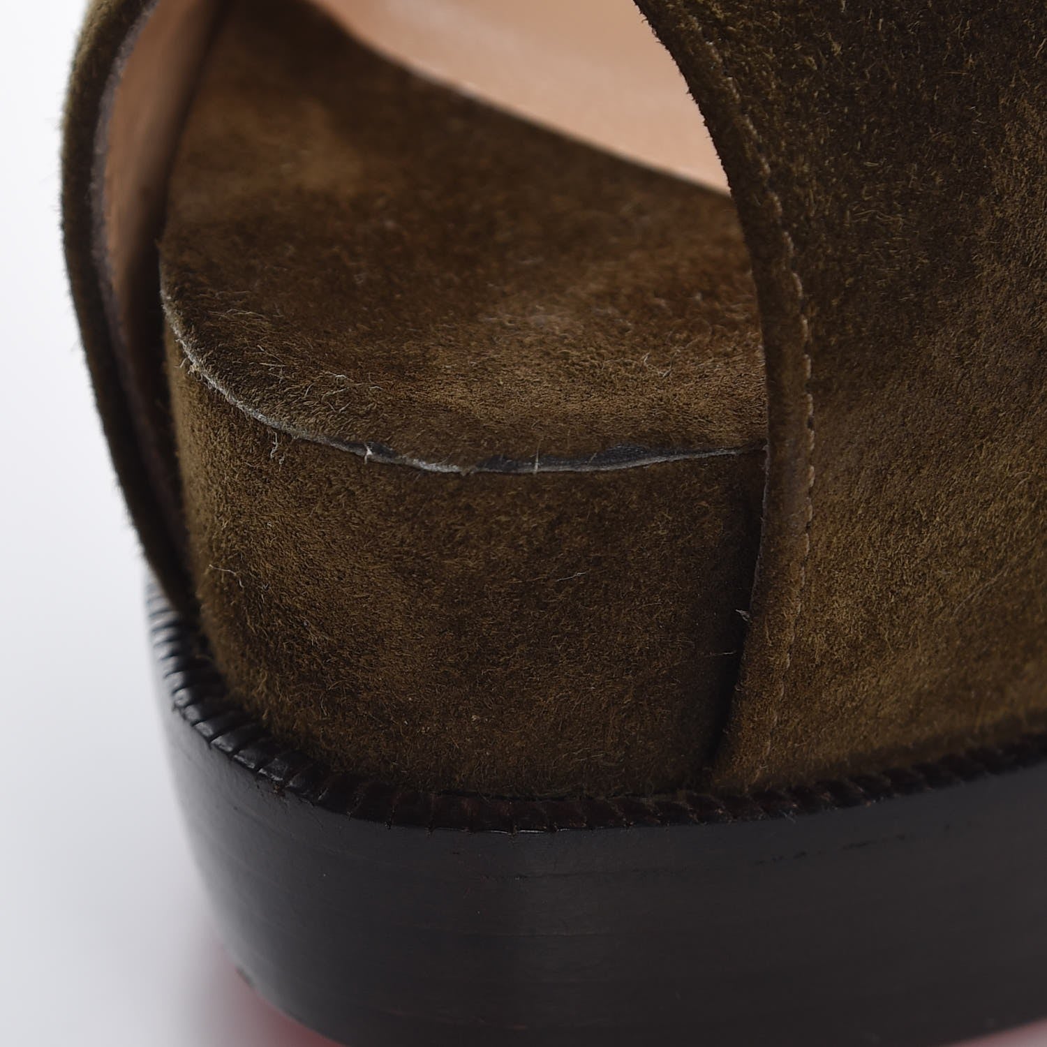 Christian Louboutin Suede Palais Royal Trepointe 140 Pumps 38.5 Bronze 9 of 10
