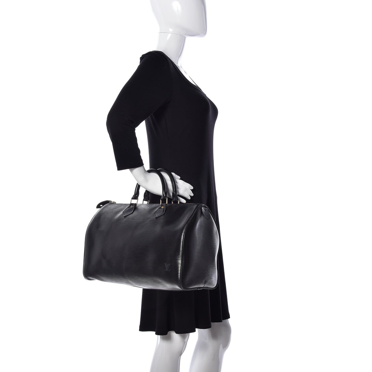 Louis Vuitton Epi Speedy 40 Black 3 of 17