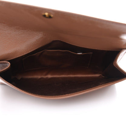 Saint Laurent Textured Patent Calfskin Monogram Large Belle De Jour Clutch Nude 4 of 14