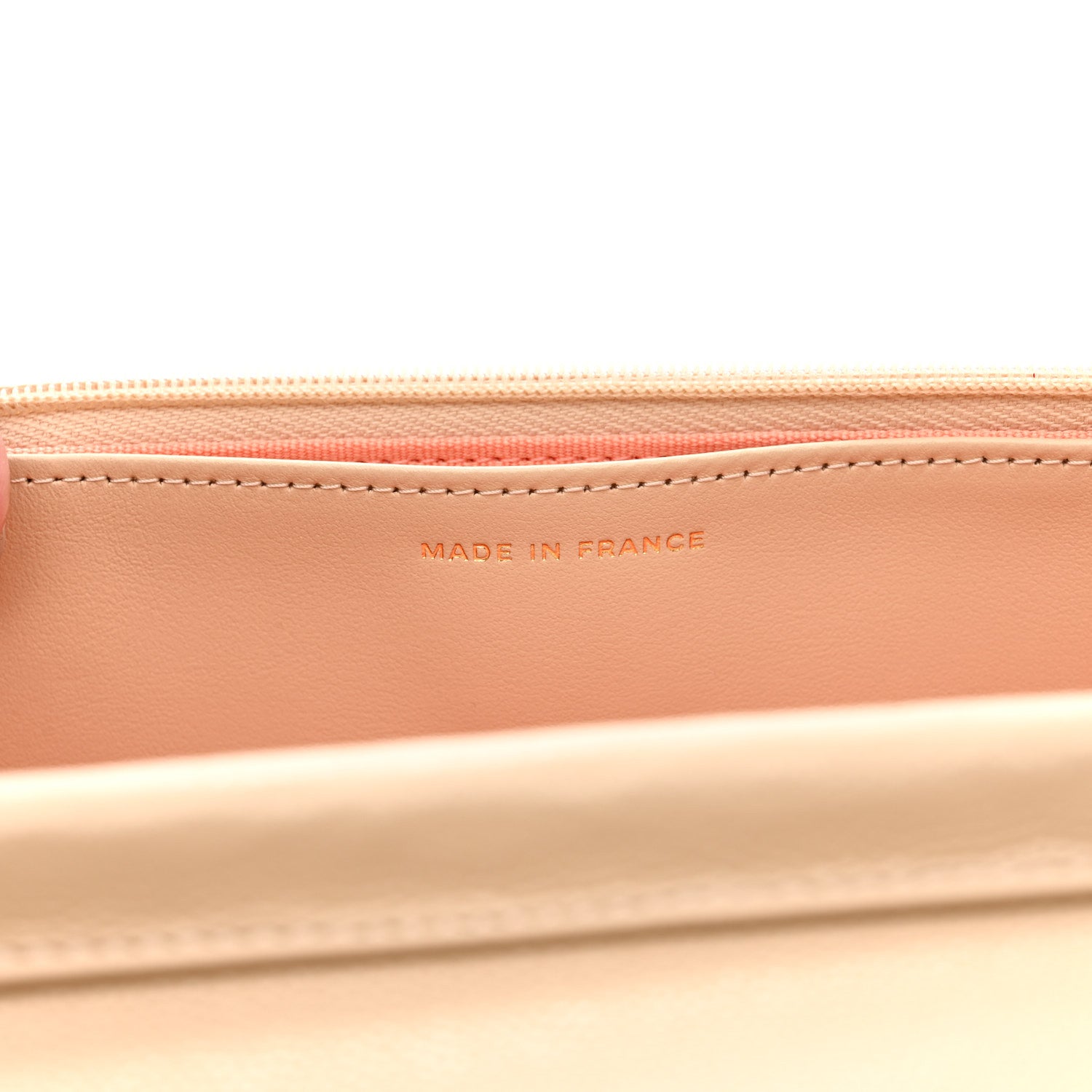 Chanel Caviar Quilted Textured CC Wallet On Chain WOC Beige 6 of 10