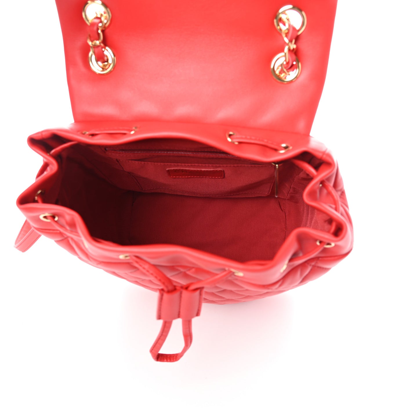 Lambskin Quilted Small Urban Spirit Backpack Red