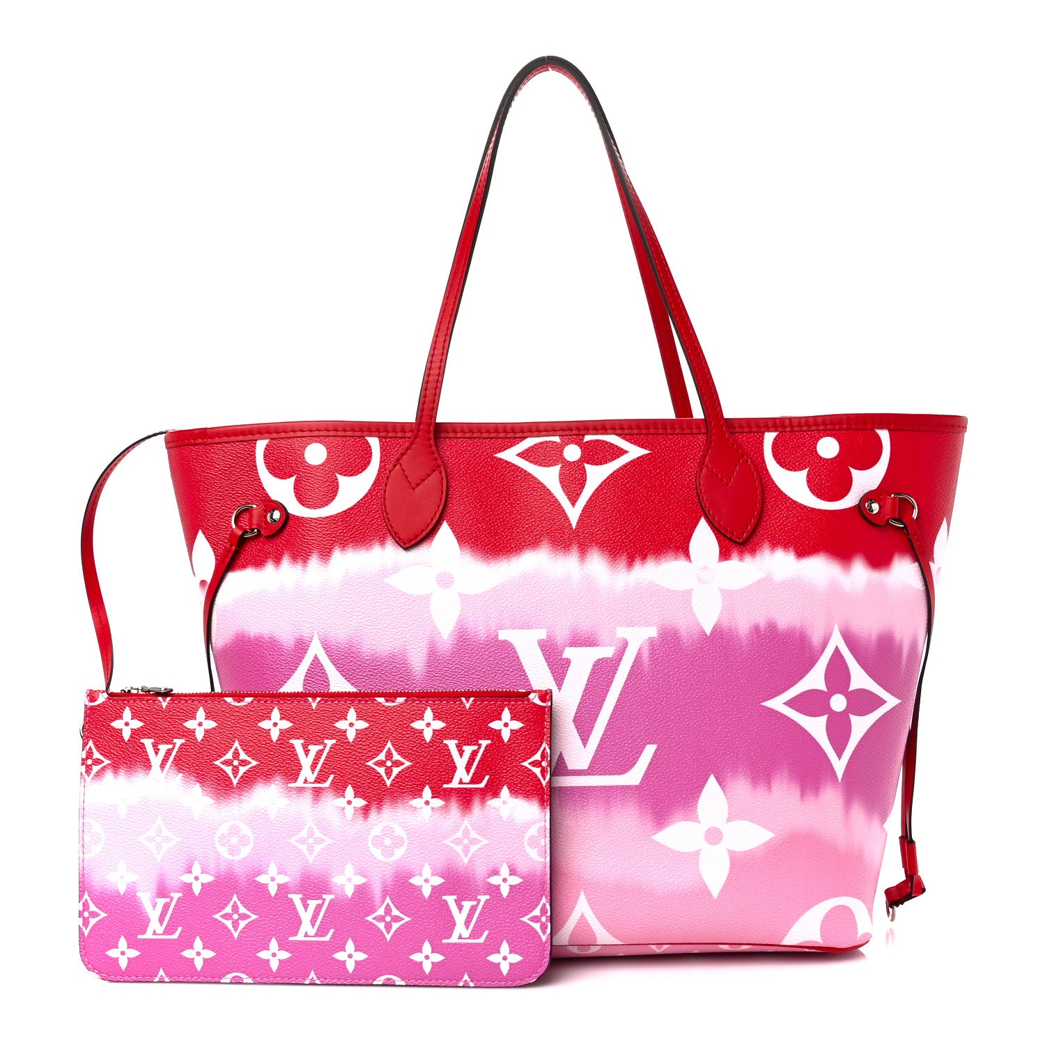 Louis Vuitton Monogram Escale Neverfull MM Rouge 4 of 15