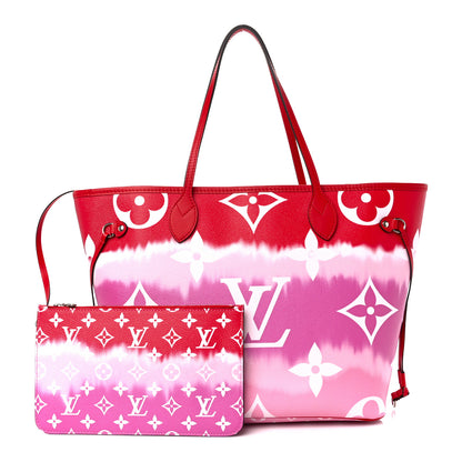 Louis Vuitton Monogram Escale Neverfull MM Rouge 4 of 15