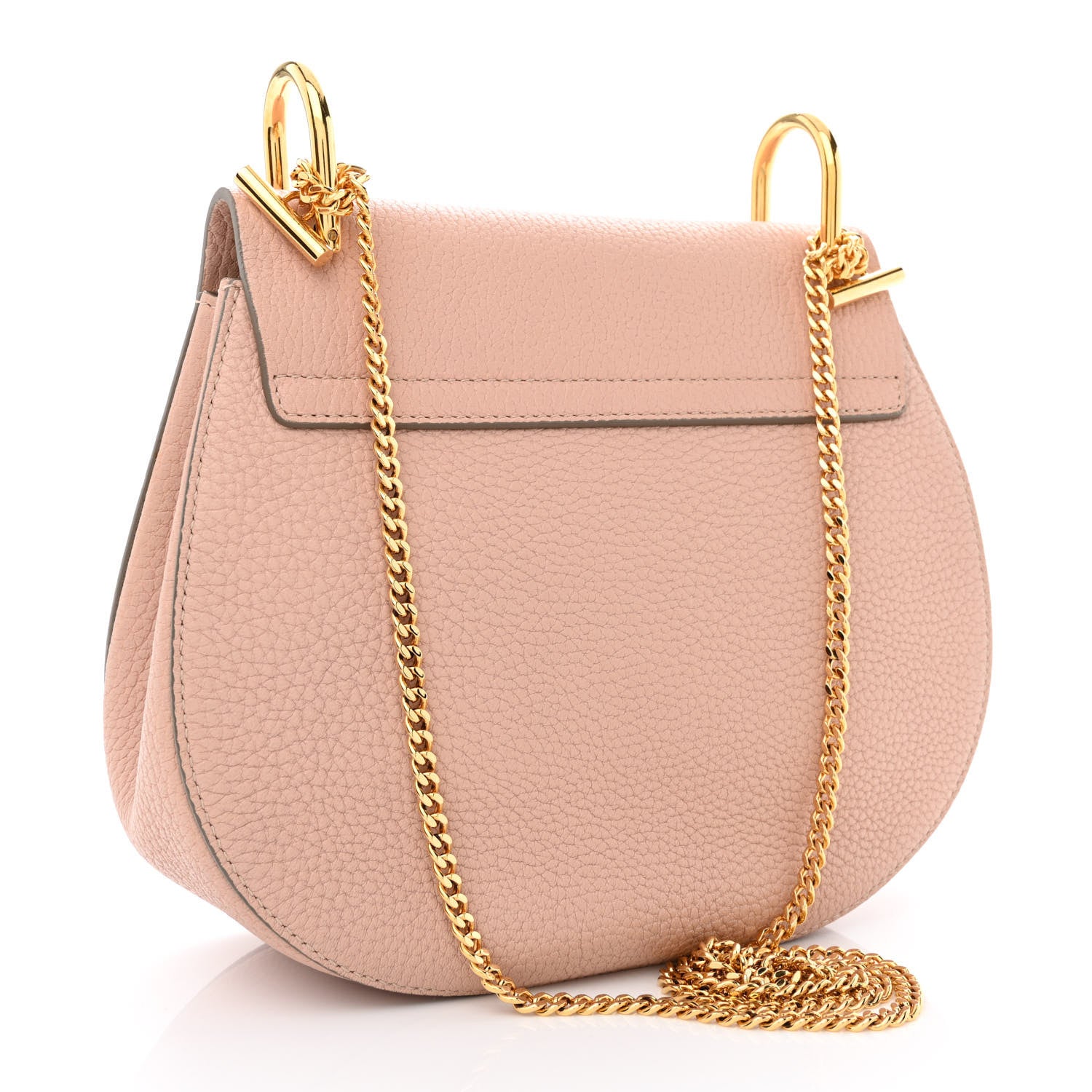 Chloe Grained Lambskin Drew Shoulder Bag Cement Pink 3 of 10