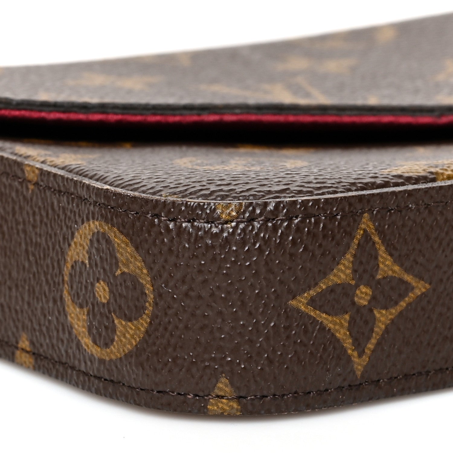 Louis Vuitton Monogram Pochette Felicie Chain Wallet Fuchsia 9 of 10