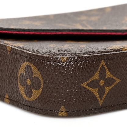Louis Vuitton Monogram Pochette Felicie Chain Wallet Fuchsia 9 of 10