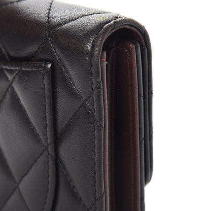 Chanel Lambskin Quilted Large Flap Wallet Black 10 of 10