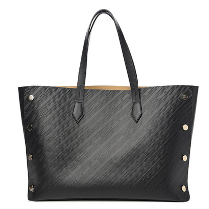 Givenchy Calfskin Chain Embossed Medium Bond Shopper Tote Black 1 of 9
