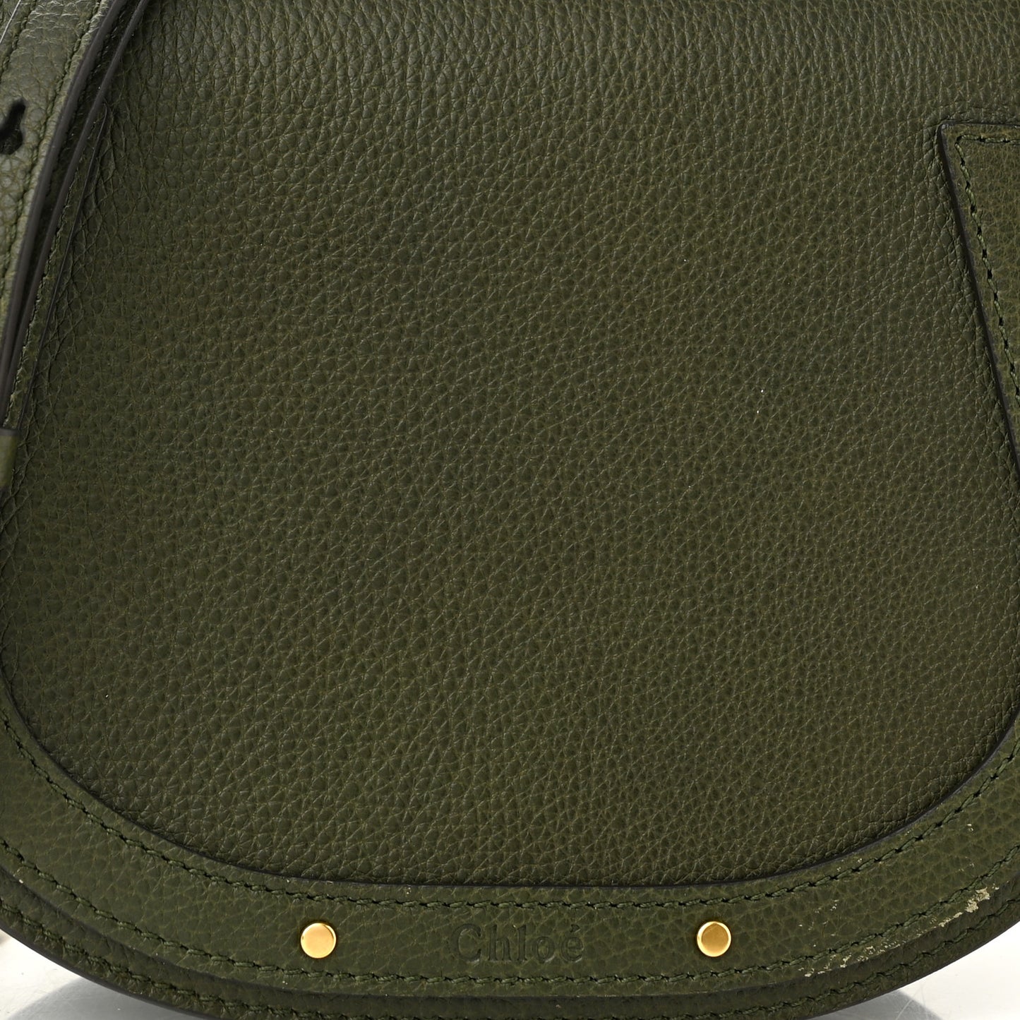 Calfskin Suede Small Nile Bracelet Bag Forest Green