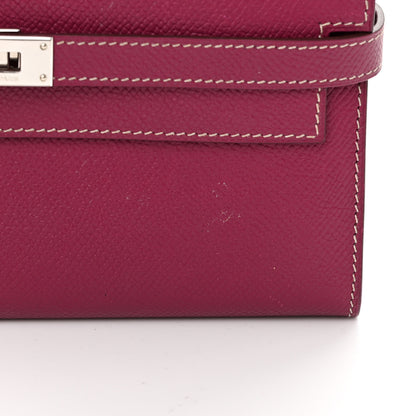 Hermes Epsom Candy Kelly Longue Wallet Tosca Rose Tyrien 9 of 17
