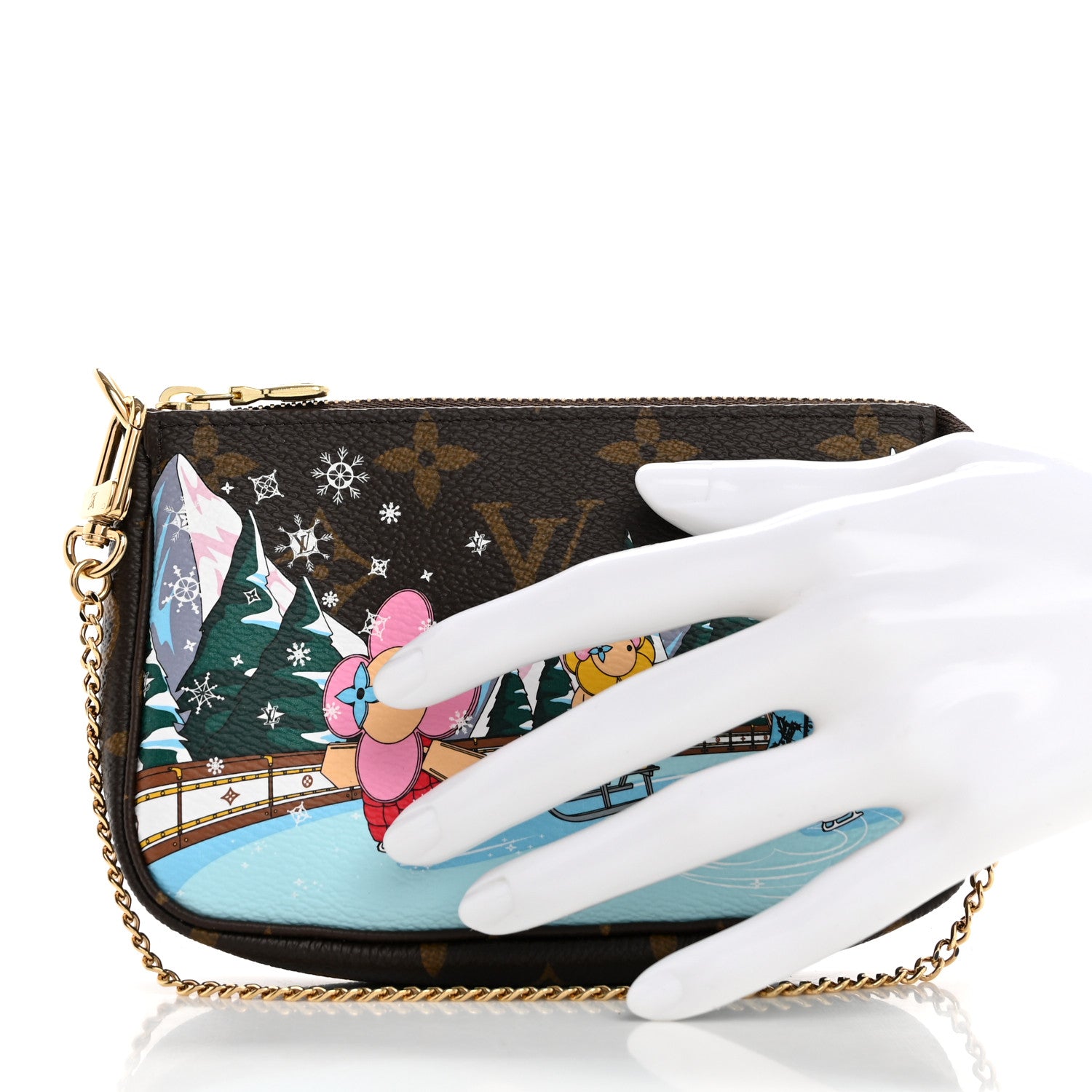 Louis Vuitton Monogram 2023 Christmas Animation Alpine Pochette Accessories Pink 2 of 7