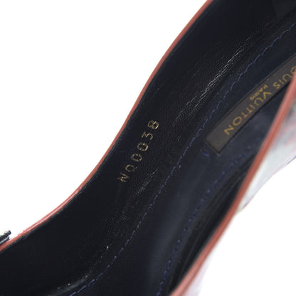 Louis Vuitton Monogram Pulp Karung Defile Peep Toe Pumps 37 10 of 11