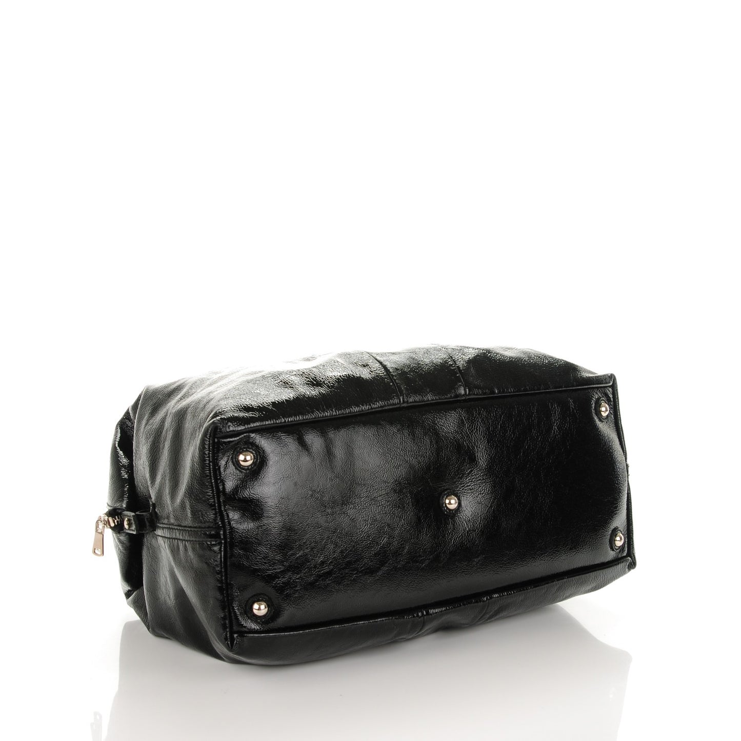 Textured Patent Medium Easy Sac Black