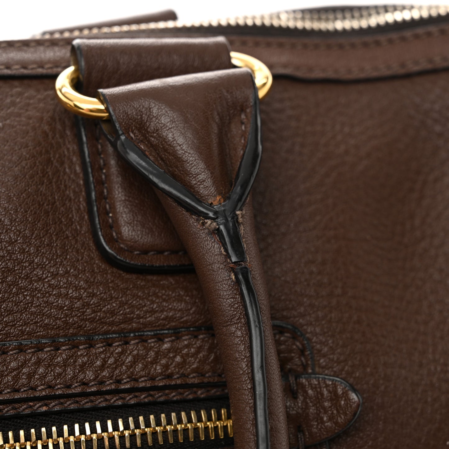 Vitello Daino Shopping Satchel Bruciato