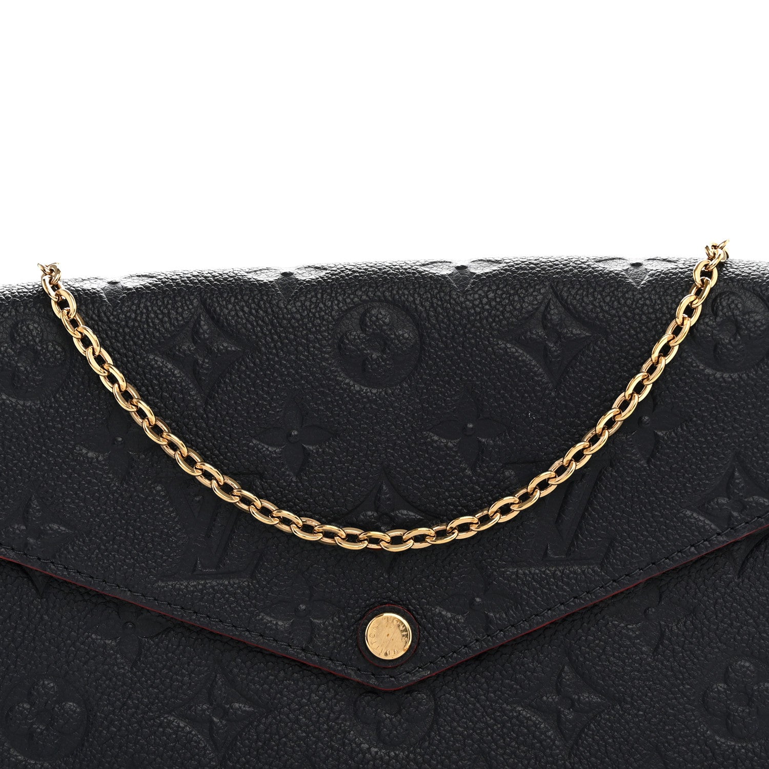 Louis Vuitton Empreinte Pochette Felicie Chain Wallet Marine Rouge 8 of 11