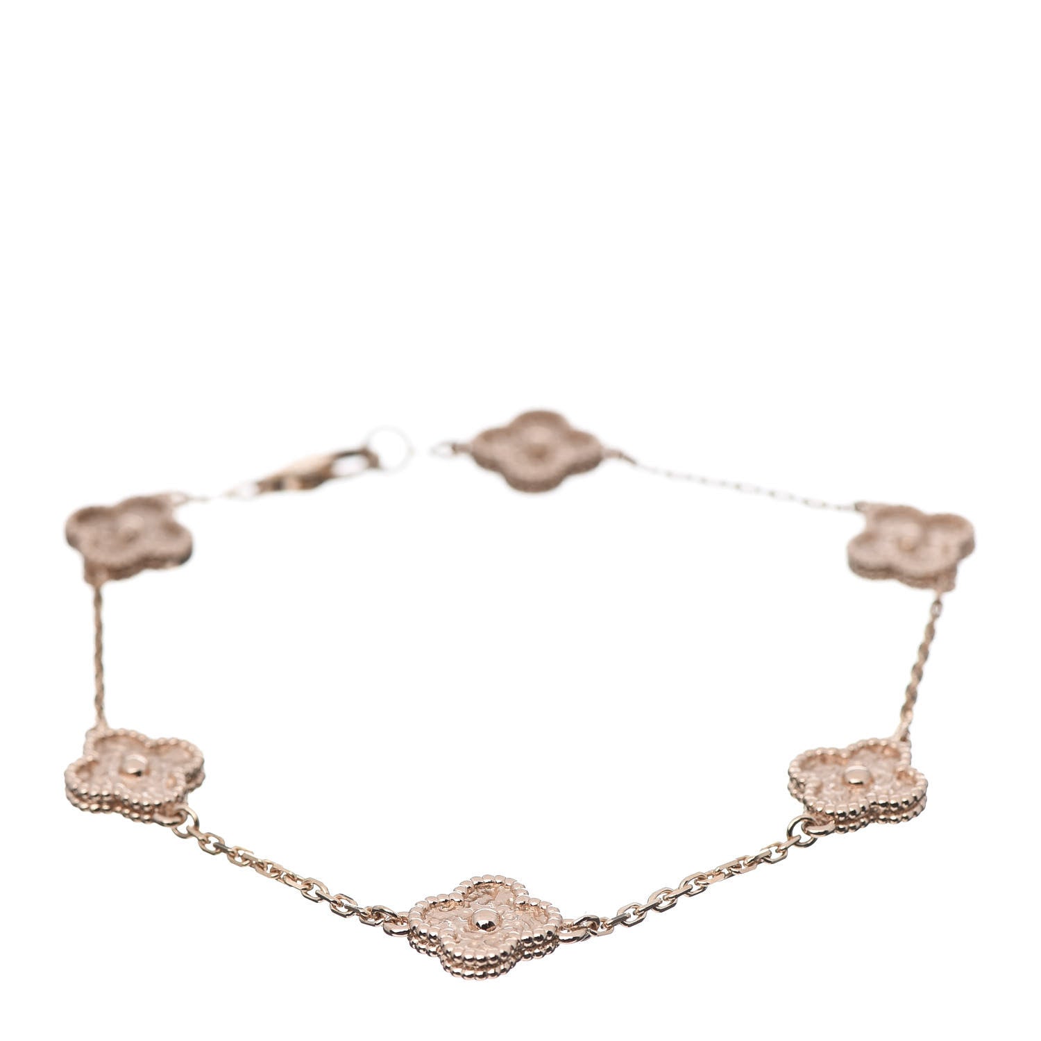 Van Cleef & Arpels 18K Rose Gold 6 Motifs Sweet Alhambra Bracelet 1 of 8