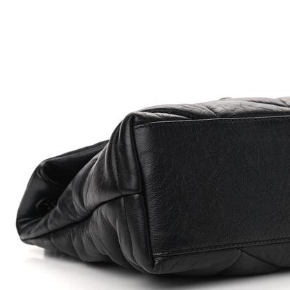 Saint Laurent Lambskin Quilted Small Loulou Puffer Monogram Chain Satchel Black 8 of 9
