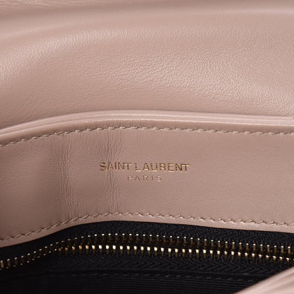 Saint Laurent Calfskin Y Quilted Monogram Toy Loulou Crossbody Bag Marble Pink 6 of 11