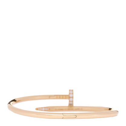 Cartier 18K Yellow Gold Diamond Juste Un Clou Bracelet 17 3 of 6