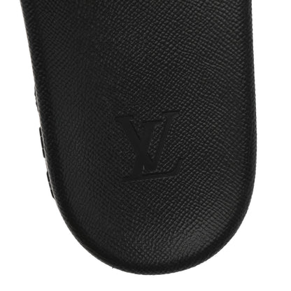 Louis Vuitton Rubber Monogram Eclipse Mens Waterfront Mules 10 Black 8 of 9