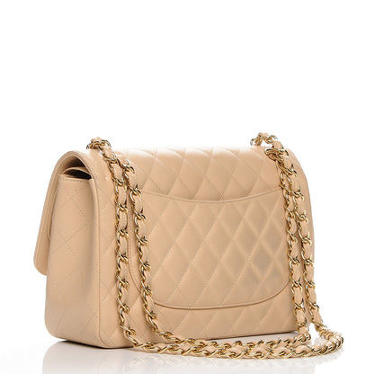 Chanel Caviar Quilted Jumbo Double Flap Beige Clair 3 of 10