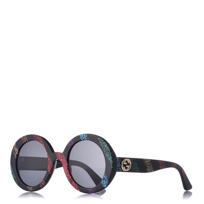 Gucci Acetate Round Glitter GG0319S Sunglasses Rainbow 1 of 6