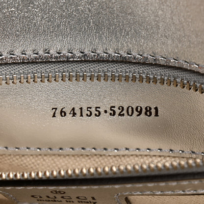 Gucci Metallic Demetra Small Horsebit 1955 Asymmetric Shoulder Bag Silver 7 of 10