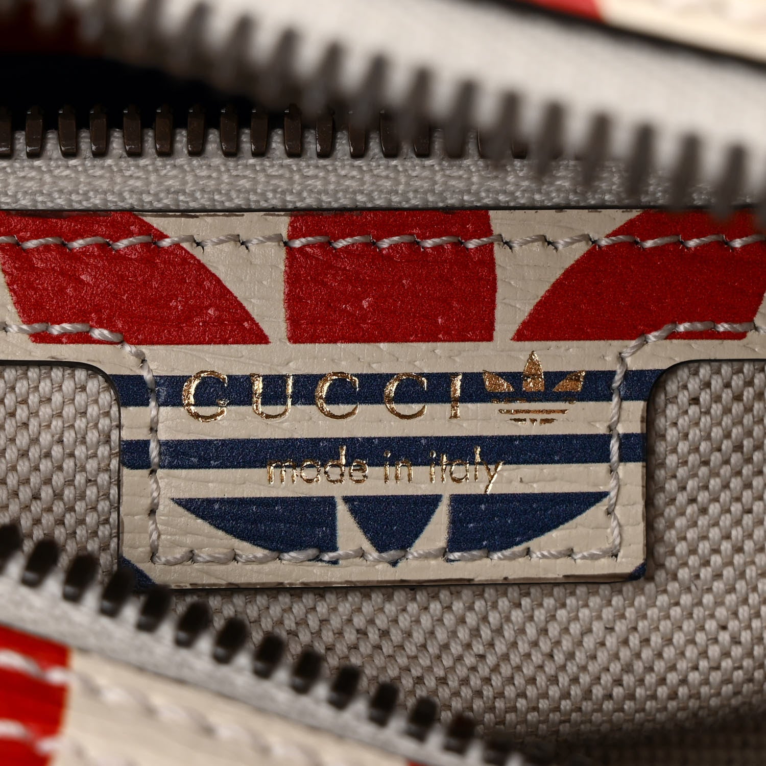 Gucci X ADIDAS Shangai Calfskin Web Trefoil Interlocking G Mini Duffle Bag Red White Blue 6 of 11