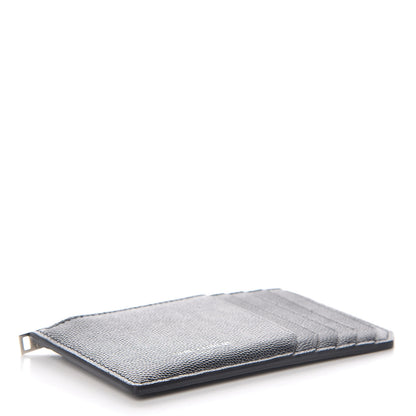 Saint Laurent Grained Calfskin 5 Fragments Zip Pouch Card Holder Black 4 of 6