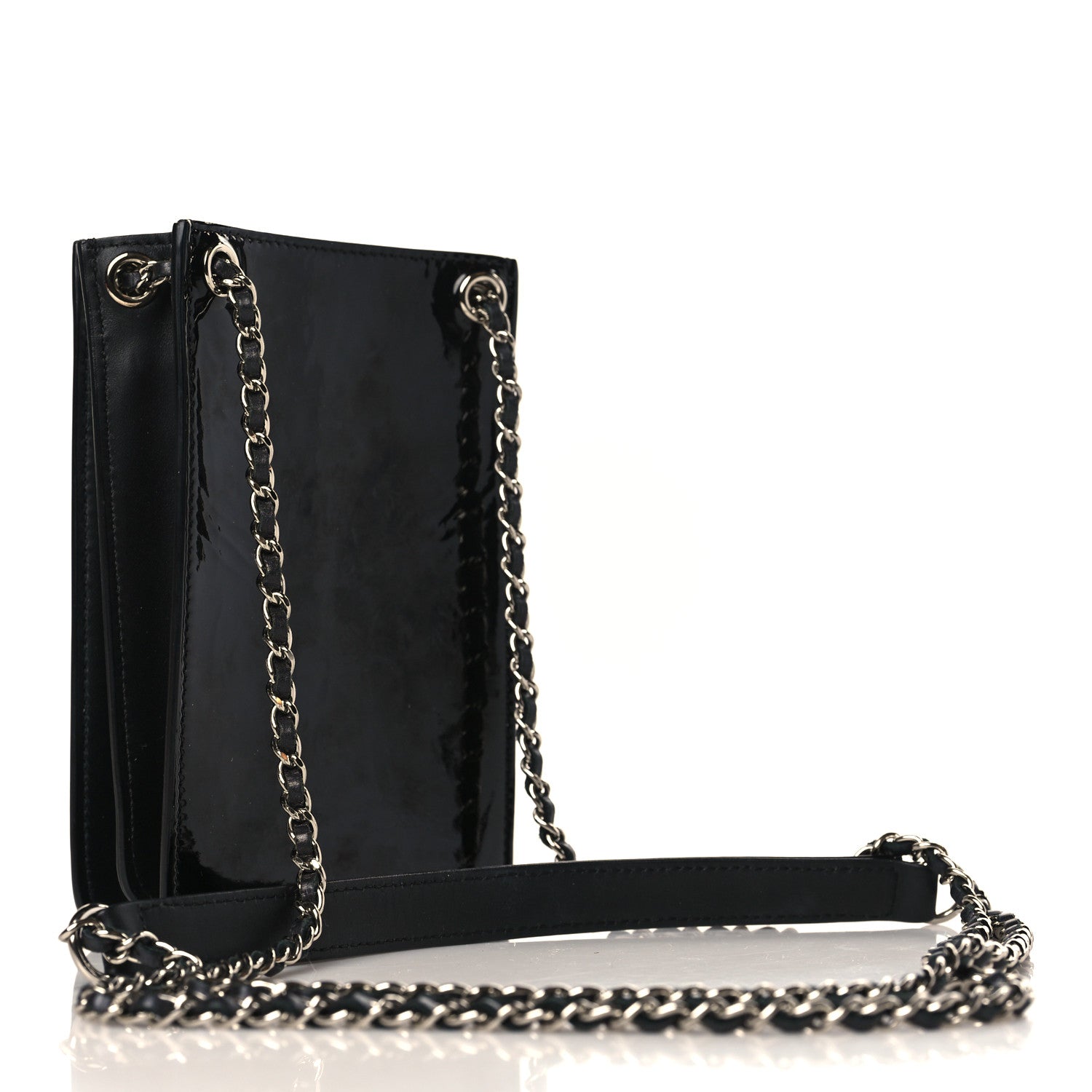Chanel Patent CC Phone Holder Crossbody Black 3 of 9