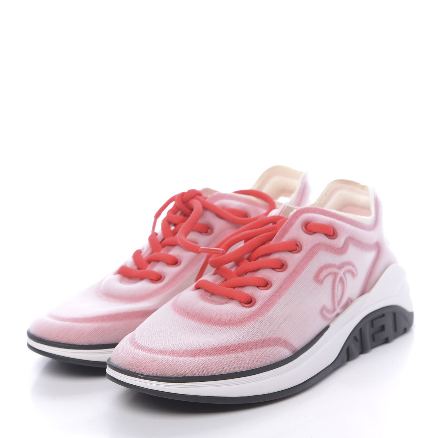 Lycra Fabric CC Sneakers 37 White Red