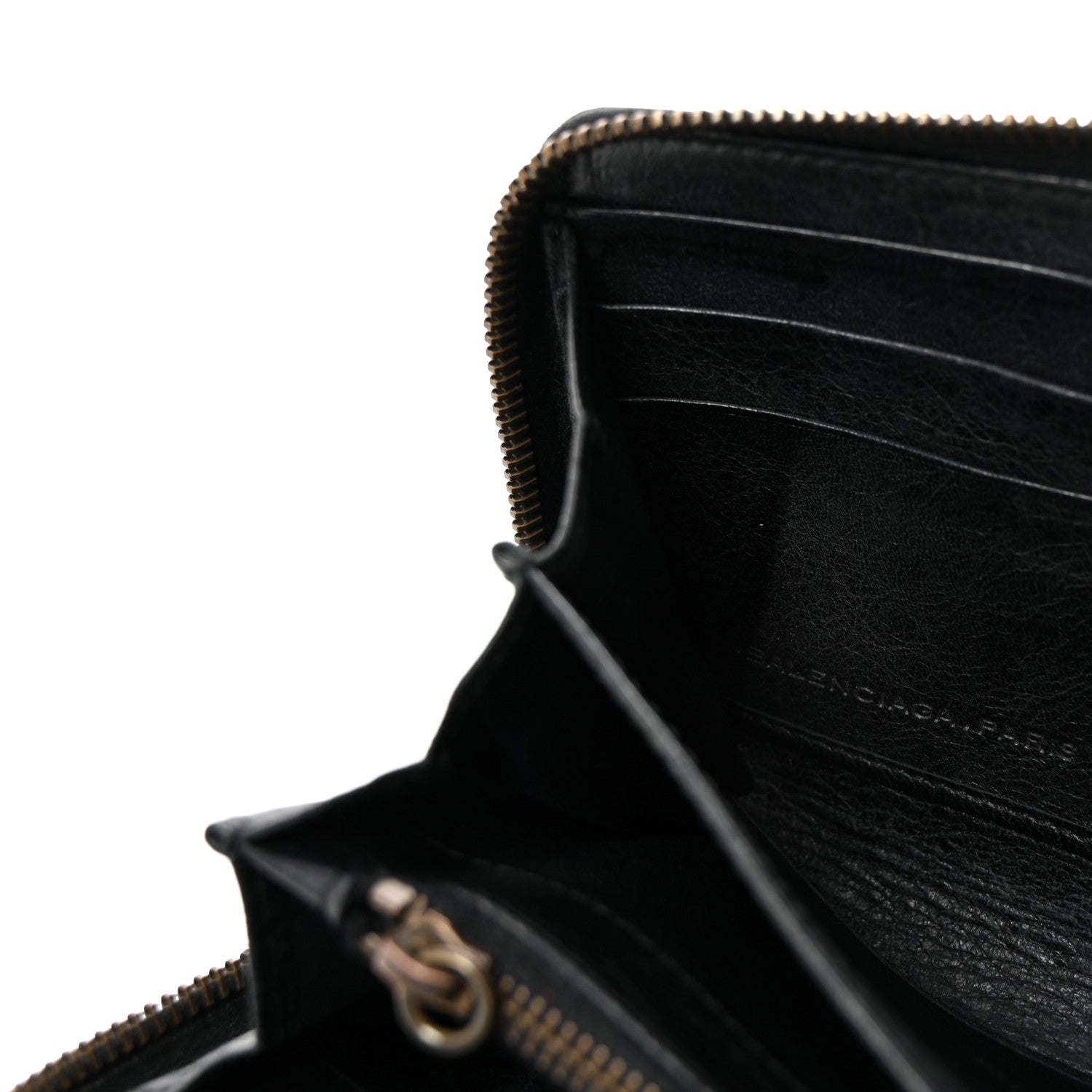 Balenciaga Agneau Classic Hardware Continental Zip Around Wallet Black 6 of 6