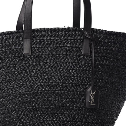 Saint Laurent Raffia Medium Panier Bag Black 9 of 9