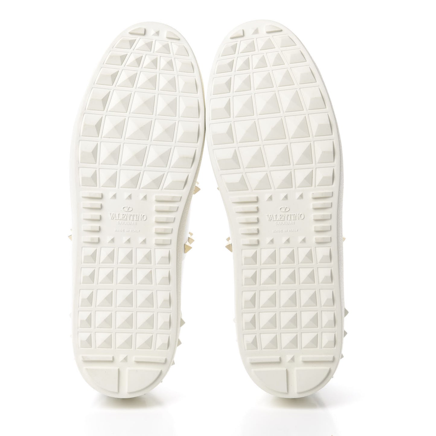 Calfskin Womens Rockstud Untitled Open Sneakers 41.5 White