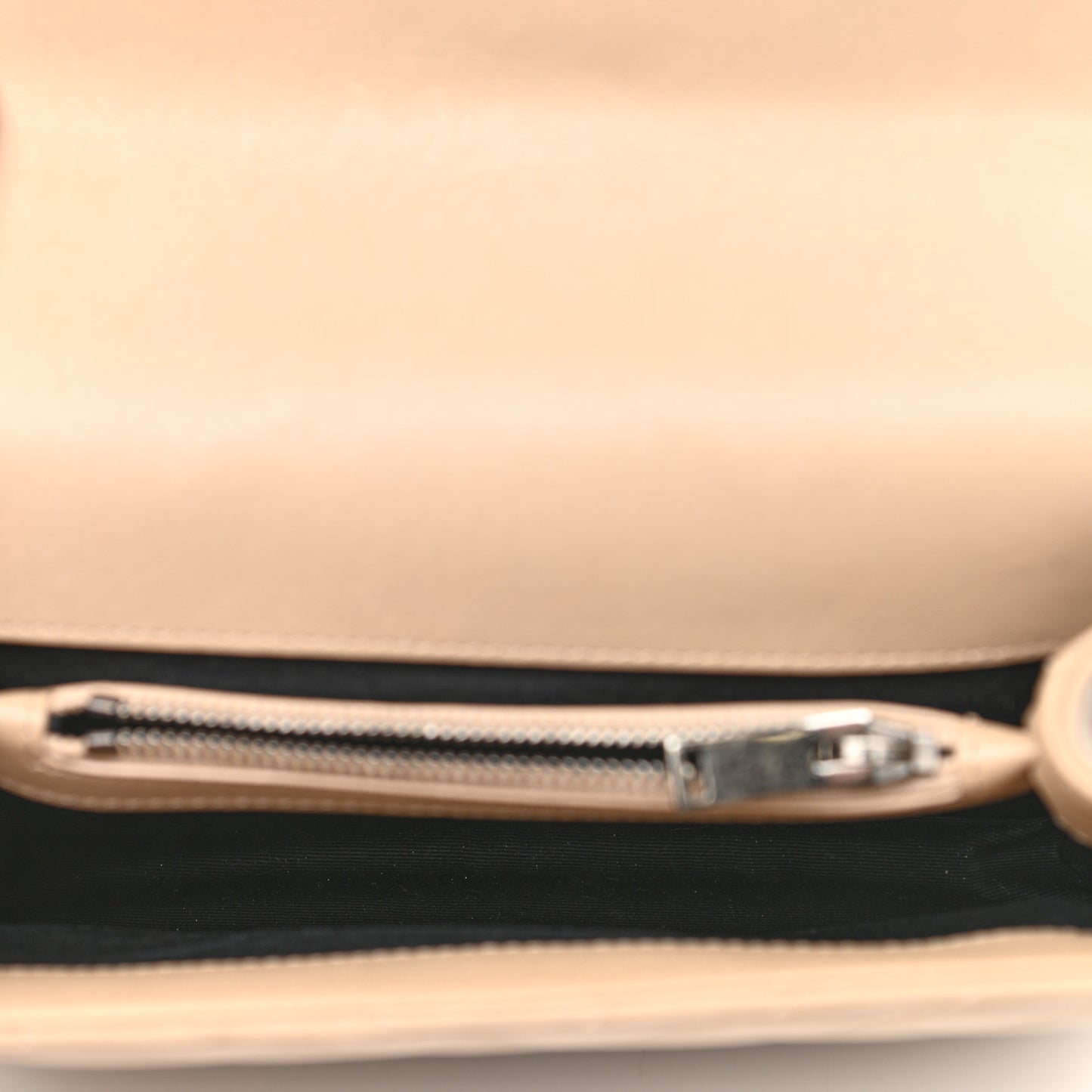 Sheepskin Matelasse Chevron Monogram Medium College Bag Dark Beige